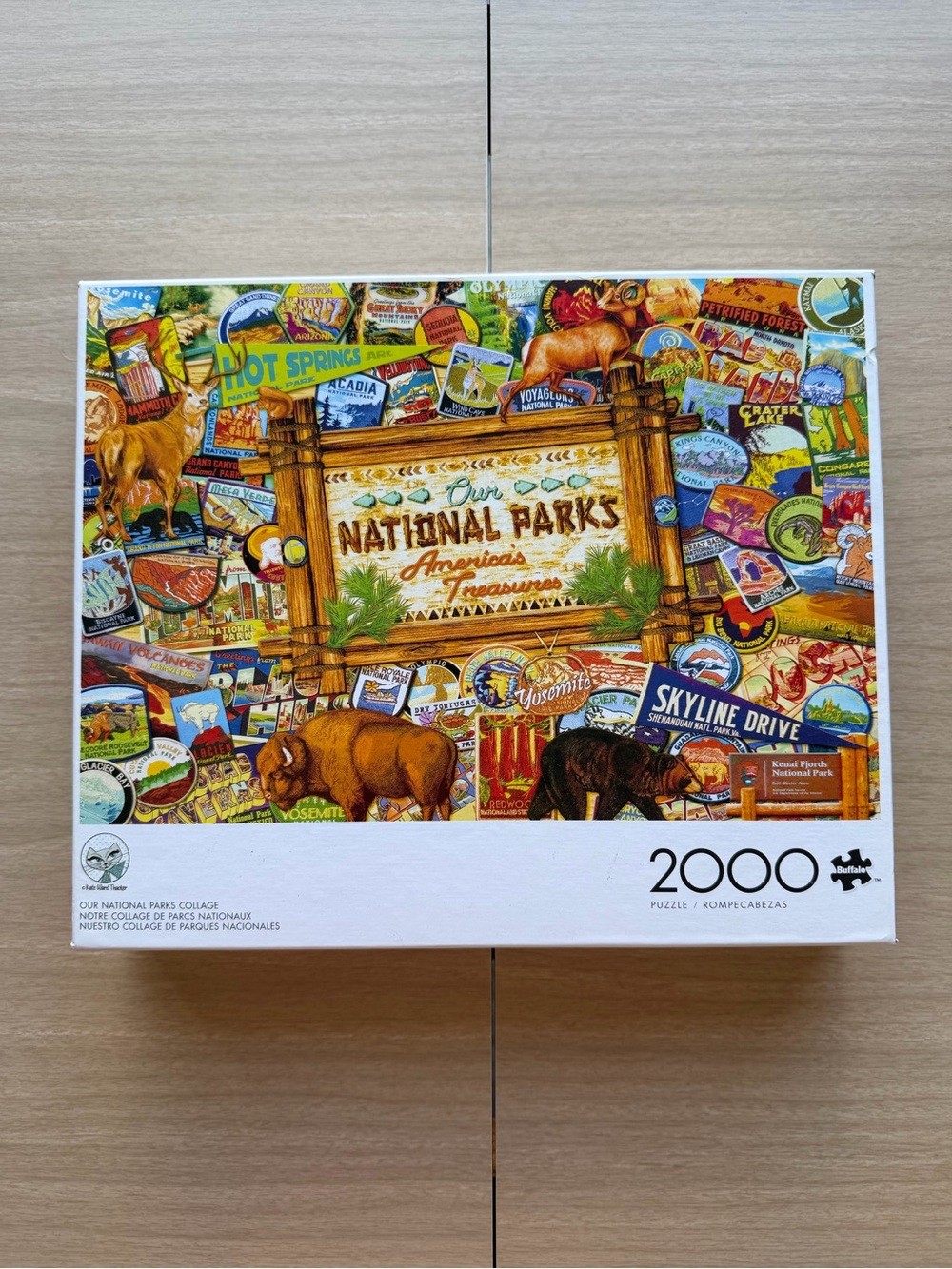 Buffalo Our National Parks America’s Treasures 2000 Piece Collage Puzzle